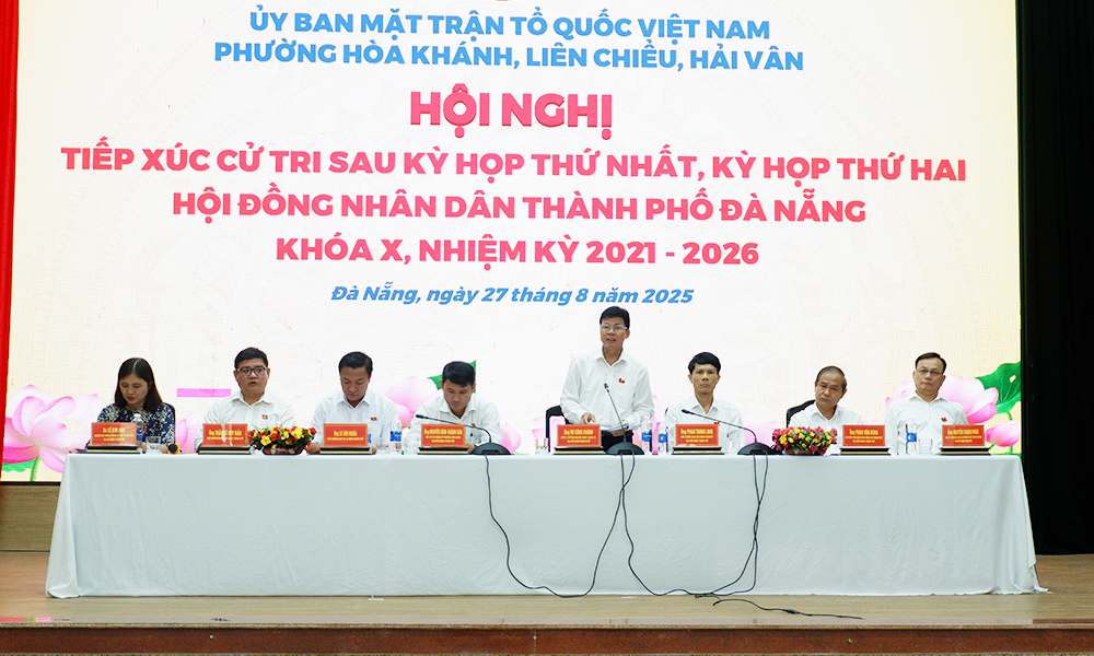Đại biểu HĐND thành phố phố tiếp xúc cử tri các phường Hòa Khánh, Liên Chiểu và Hải Vân