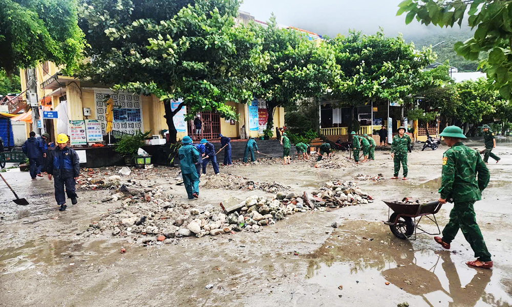 Don dep bao tai xa dao Tan Hiep