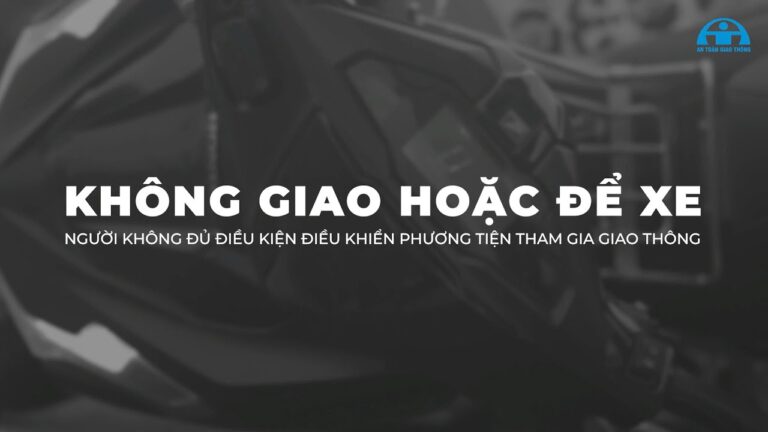 Không giao xe cho người không đủ điều kiện điều khiển phương tiện tham gia giao thông