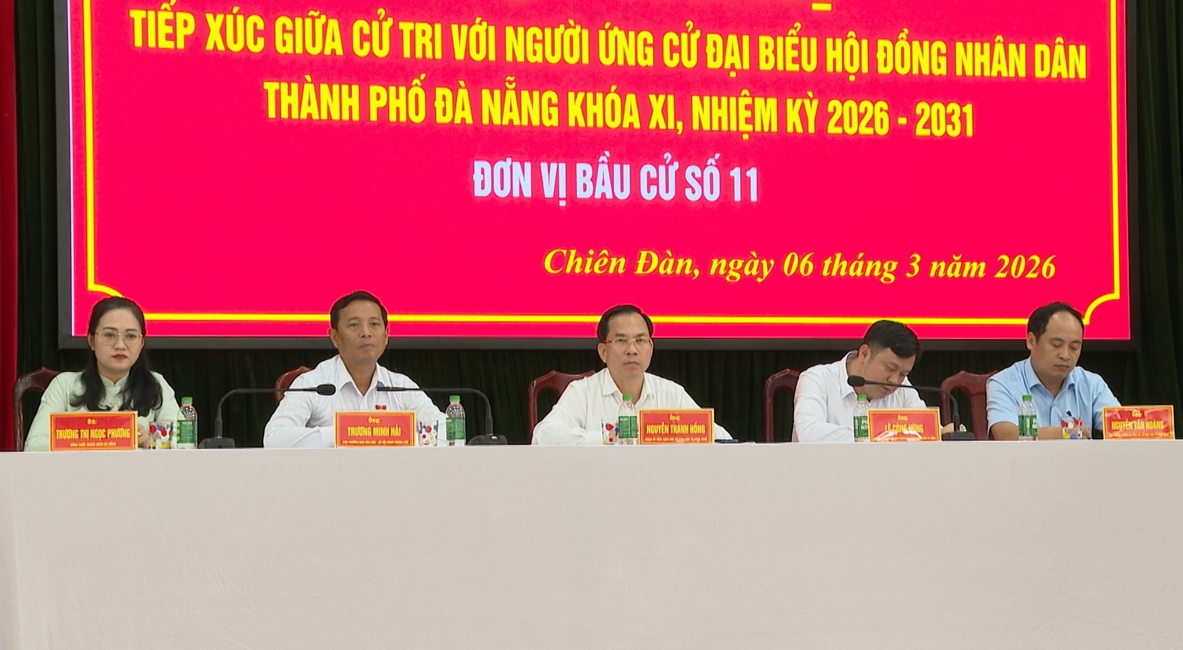 Ứng cử viên đại biểu HĐND thành phố, Đơn vị bầu cử số 11 vận động bầu cử tại xã Chiên Đàn