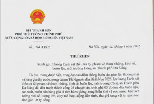 Thu khen cong an Da Nang 4-2026
