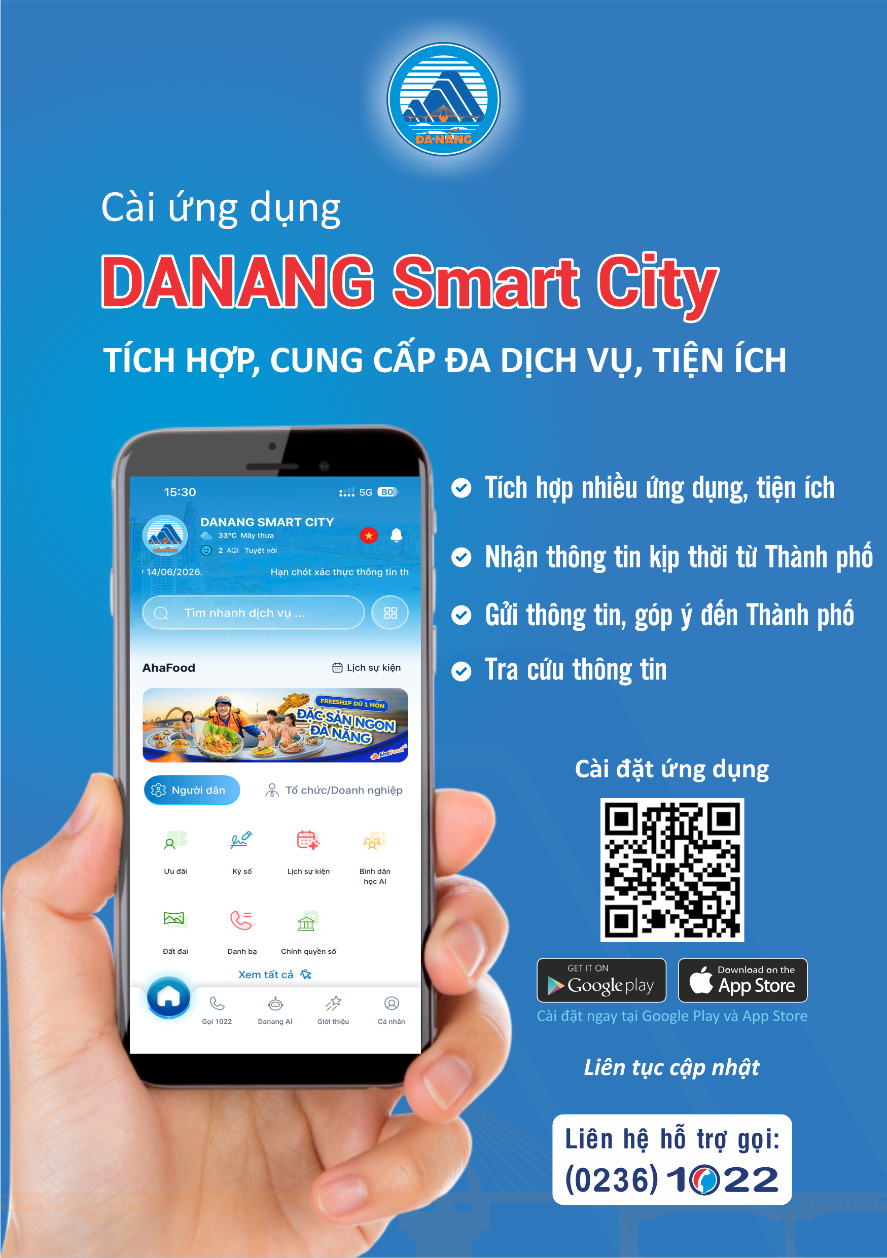 Hướng dẫn tải và cài đặt Ứng dụng Danang Smart City