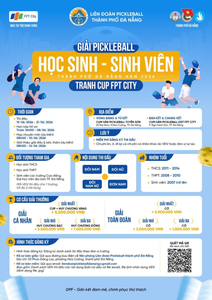 Giai Pickleball hoc sinh sinh vien Da Nang 1780452394