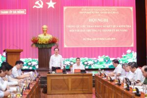 Thong qua du thao bao cao kiem tra voi Ban Thuong vu Thanh uy Da Nang