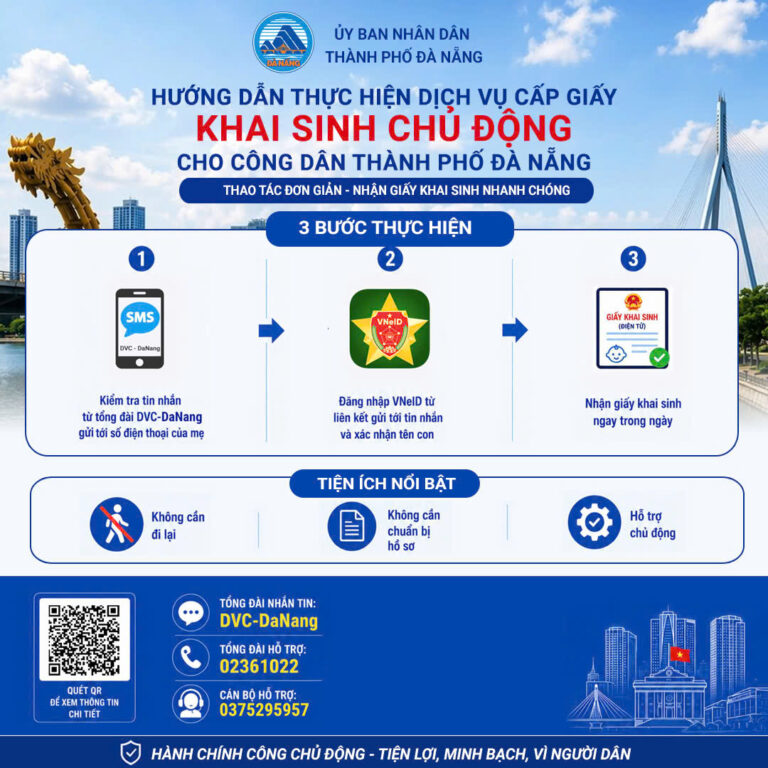 Hướng dẫn thực hiện dịch vụ cấp giấy Khai sinh chủ động