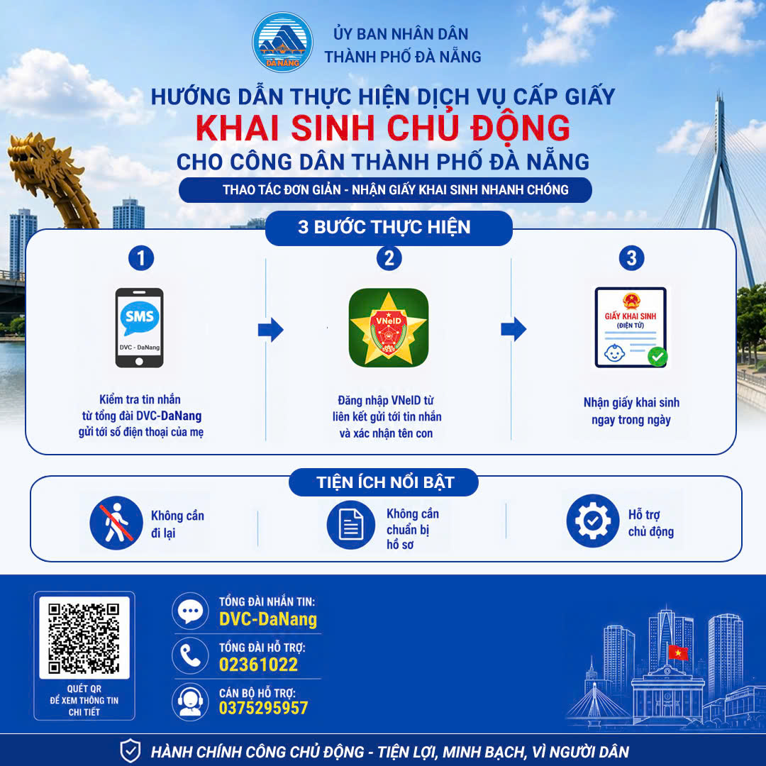 Hướng dẫn thực hiện dịch vụ cấp giấy Khai sinh chủ động