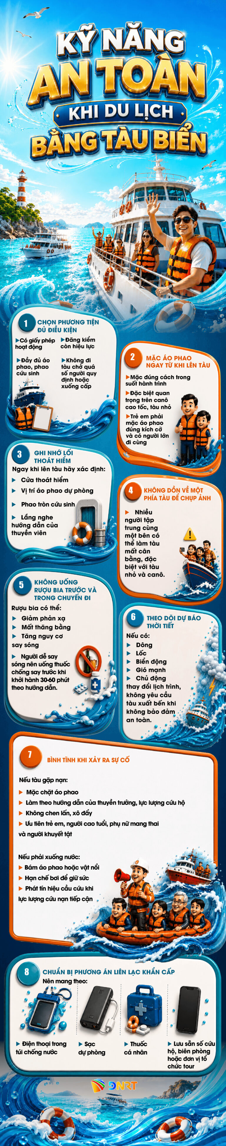 Kỹ năng an toàn khi du lịch bằng tàu biển