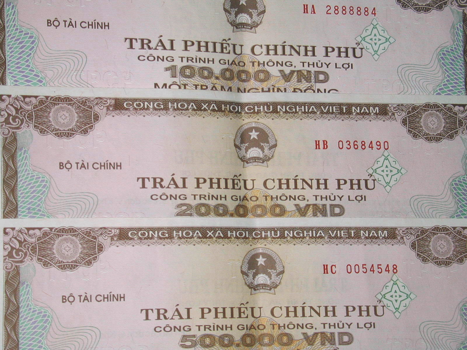 2 trai phieu chinh phu