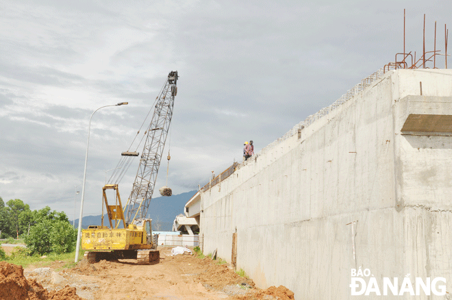a scene of the construction site of the western ring road project