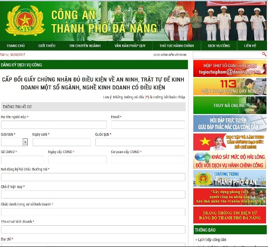dich vu truc tuyen cong an tp