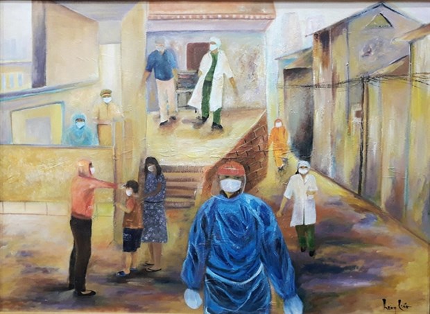 painting by mai thi kieu lien