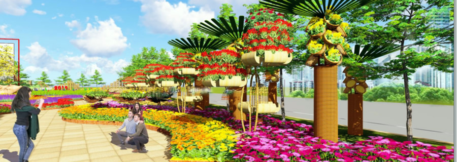 phoi canh duong hoa