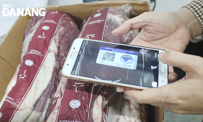 shoppers scan the qr codes to trace down the origin of the products on sale
