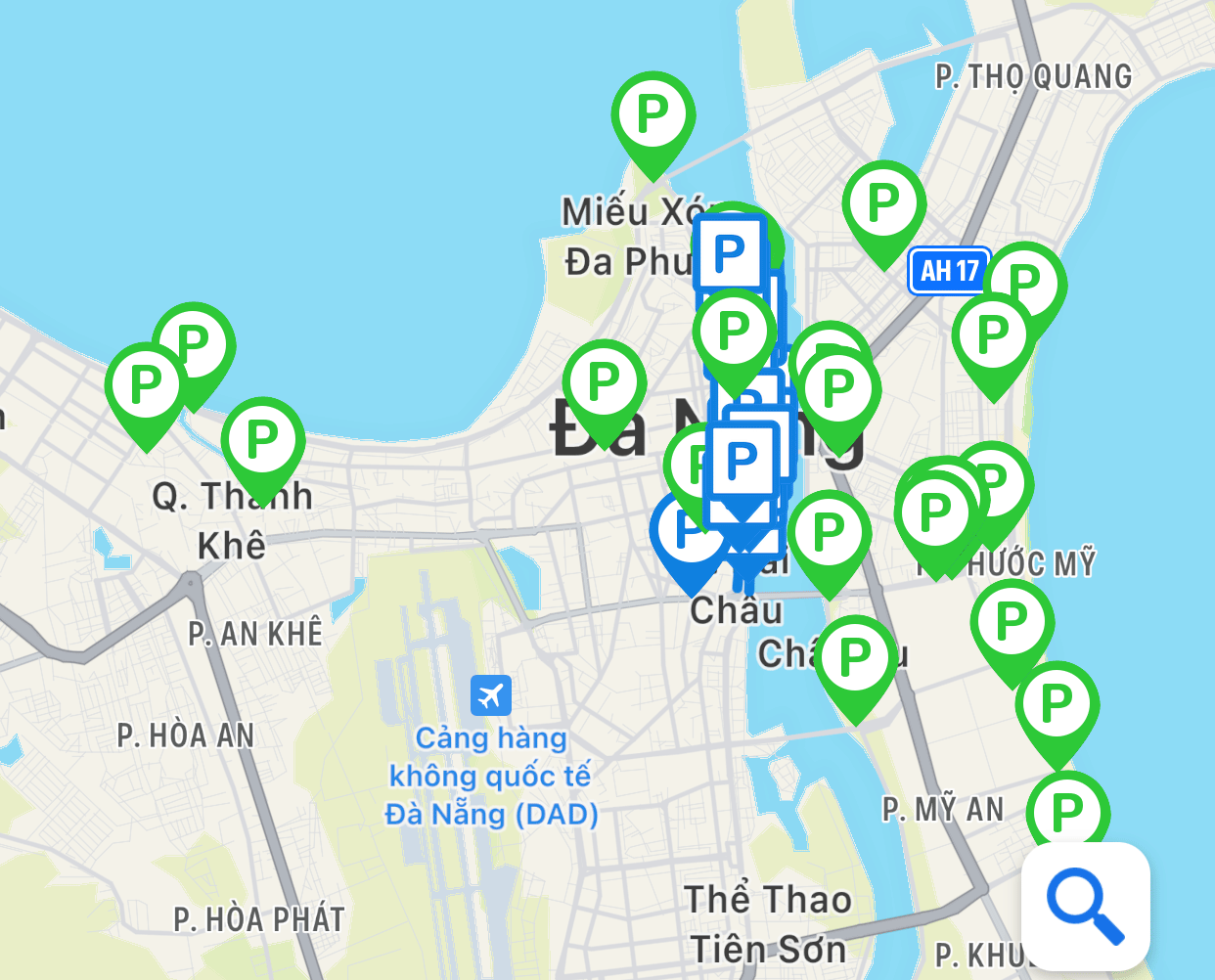 the da nang parking app on smartphones