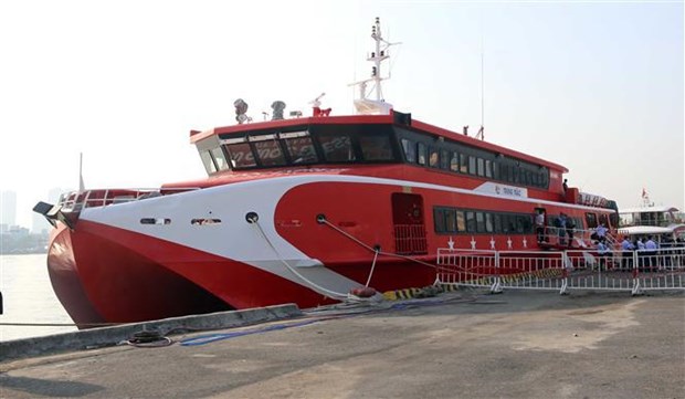 the newly launched high speed boat