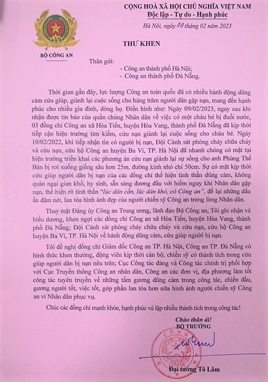 thu khen ngoi cong an da nang