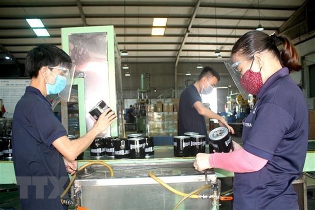workers at an industrial park